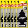 6 x Little Trees Air Freshener Tree MTZ04 Black Ice Fragrance For Car Home Boat Caravan – Six Pack