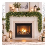 6.5ft Norfolk Garland, 50 LED Warm White, PE, Battery-Operated