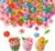 60 PCS Multicolored Flower Cupcake Toppers