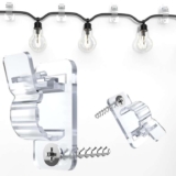60Pack Outdoor String Light Clips & Screw Hooks, Weatherproof for Patio