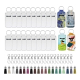 60pcs Sublimation Lip Balm Holder Blanks, Neoprene Keychains
