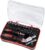 61pc 1/4 Hex Driver Bits Socket Set with Right Angle Ratchet Handle Easy Repairs with Torx Small Precision Multi Bits. Screwdriver Bit Set in a Storage Case