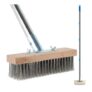 65-Inch Stainless Steel Wire Deck Scrub Brush with 4-Section Pole