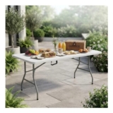 6ft Folding Table Heavy Duty Trestle Table
