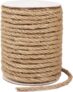 6mm Jute Rope, 66 Feet Thick Strong Jute Rope Twine String for DIY Cat Scratcher, Garden, Bundling and Crafts Decoration (Brown)