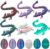 6pcs 3D Printed Dragon in Egg, Fully Articulated 3D Printed Fidget Toy, Fantasy 3D Dragon Eggs with Dragon Inside, Easter Basket Fillers, Crystal Dragon Figurines for Kids & Adults Home Decor