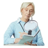 6x/8x Hands-Free Magnifier with Light, Gooseneck, 48 LEDs, 5.1-Inch Diameter