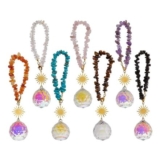 7 Colors Gemstone Rear View Mirror Charms, Car Sun Catcher