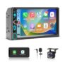 7-Inch Double Din Car Stereo with Wireless CarPlay/Android Auto