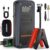 7000A Jump Starter Power Pack with Air Compressor, 150PSI Portable Car Battery Booster Jump Starter Tyre Inflator(All Gas/12L Diesel/Hybrid), Car Starter Power Bank with 800 LUM LED Light, Jump Leads