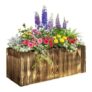 70L Wooden Rectangle Garden Flower Raised Bed