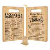 75th Birthday Gift for Women and Men, 1951 Cutting Board