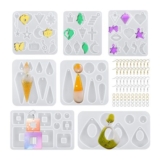 7Pcs Resin Moulds, Earrings Epoxy Resin Silicone Mould
