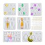7Pcs Resin Moulds, Earrings Epoxy Resin Silicone Mould