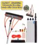 7m/23FT Aluminium Telescopic Window Cleaning Brush with Water Hose 180 Rotatable 35cm Brush Head (with code) Zhitaozhang Tool Store