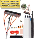 7m/23FT Aluminium Telescopic Window Cleaning Brush with Water Hose Attachment w/codecashbackZhitaozhang Tool Store(UK Stock)