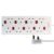 8 Gang Individually Neon Switched, Surge Protected, Extension Lead, 5m, White