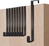 8 Pack Over Door Hooks, Black Heavy Duty Over The Door Hangers Coat Hooks