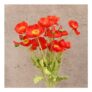 8 Pcs Artificial Poppy Flowers, Sunset Red, 23.3in