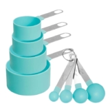 8 Pcs Measuring Cups and Spoons Set, Includes 4 Stainless Steel Nesting Measuring Cups & 4 Mini Measuring Spoons – Sold by RUNZI / FBA