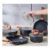 8-Piece Nonstick Cookware Set, Granite Black, PFOA Free