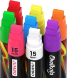 8 Thick Chalk Pens for Windows, Glass, Blackboard, Chalkboard – 15mm Jumbo