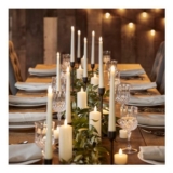 8 TruGlow Ivory LED Taper Candles with Remote Control