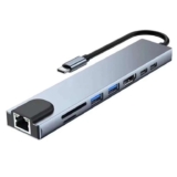 8 in 1 USB C Hub Adapter 4K HDMI RJ45 SD TF Card Reader PD Fast Charge sold by SS TRADE HUB LTD