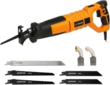 850W Reciprocating Saw, Power Reciprocating Saw with Variable Speed,28MM Stroke Length Equipped with 5 Saw Blades for Wood,Metal Sheets and PVC Cutting