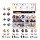 88 Sets Magnetic Button Clasps 14mm and 18mm 4 Colors