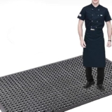 90 x 210cm Outdoor Rubber Mats, Commercial Rubber Floor Mat, Large Anti Fatigue Standing Mat/Heavy Duty Non-Slip Outdoor Entrance Mat with Drainage Holes, for Industrial Kitchen Garden Pool