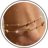 925 Silver Anklet Bracelets for Women,14K Gold Waterproof Layered Stackable Round Zircon Chain Non Tarnish Adjustable Anklet Bracelet for Summer Beach Jewelry Gift