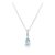 9ct White Gold Swiss Blue Topaz Pear Cut Pendant