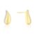 9ct Yellow Gold Diamond Teardrop Shaped Stud Earring