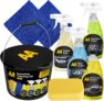 AA Car Cleaning Kit, 8-Piece Set with 4 Cleaners, Microfibre Cloths, Sponge and Bucket