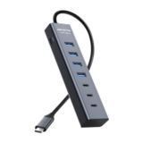 ABFCRTTW USB-C 7-Port Hub, Aluminium Multiport Adapter