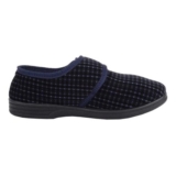 ABSOLUTE FOOTWEAR Slip on Velour Style Checked Slipper