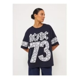 ACDC 73 Navy Lace Oversized T-Shirt