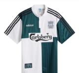 ADIDAS LIVERPOOL FC 95 AWAY JERSEY TOP White & Rich Green, Size XS-XL