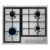 AEG HGE64200SM 59cm Gas Hob – Stainless Steel