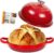 AHJ Dutch Oven For Sourdough Bread Baking,26cm/5.7L Enameled Cast Iron Dutch Oven,Non-Stick Sourdough & Casserole Dish, Casserole Pot for Bread Baking,Roasting,Braising,Best Gift for Christmas (Red)