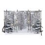 AIBIIN 8x6ft Winter Snowy Forest Pine Tree Backdrop