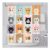 AIBIIN Cat Shower Curtain, Colorful Checkered, Waterproof Fabric, 180x180cm
