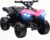 AIYAPLAY 6V Electric Ride on Car, Kids ATV 4 Wheeler with Music and LED Headlights, Indoor Outdoor Toy Car for Ages 3-6 Years Boys and Girls, Pink