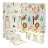 AIYAPLAY Foldable Baby Play Mat 177x146x1.5cm Animal Theme