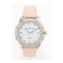 ALEXANDER VENACCI Rose & Silver Tone Leather Automatic Watch