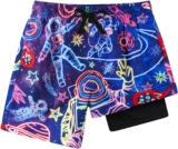 ALISISTER Boys Swim Trunks Quick Dry Compression Liner Swim Shorts Summer Beachwear for Kids 6-16 Years