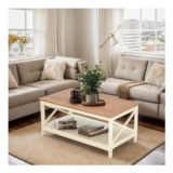 ALPHA HOME Coffee Table with Storage Shelf