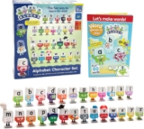 ALPHABLOCKS Character Play Set – Kids Alphabet Plastic Figures Blocks Toy Aesthetic Interactive Phonics Letters Building Toys for Toddler Preschool, Nursery School. Cute Learning Childrens Gifts
