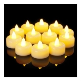 AMAGIC 50-Pack Tea Lights Flameless Battery-Operated Candles